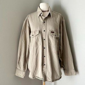 Tan Carhartt Button Down Men’s Workwear Shirt